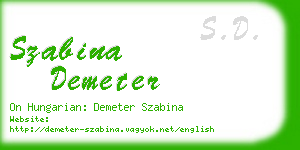 szabina demeter business card